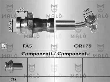 80816 MALÒ Тормозной шланг