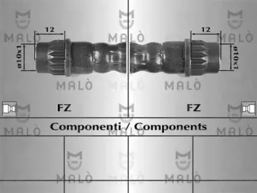 80747 MALÒ Тормозной шланг