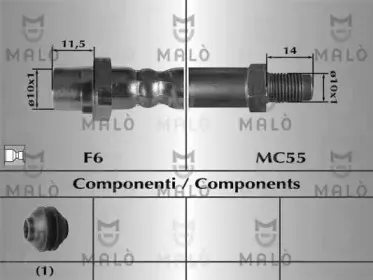 80949 MALÒ Тормозной шланг