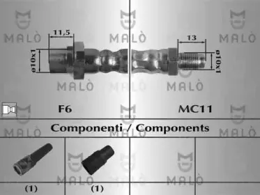 80951 MALÒ Тормозной шланг