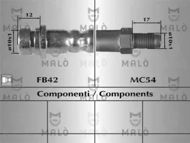 80967 MALÒ Тормозной шланг