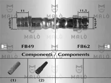 81012 MALÒ Тормозной шланг