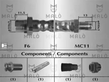 81027 MALÒ Тормозной шланг