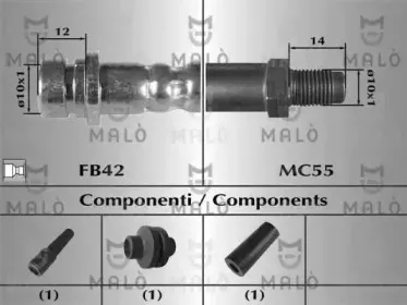 81038 MALÒ Тормозной шланг