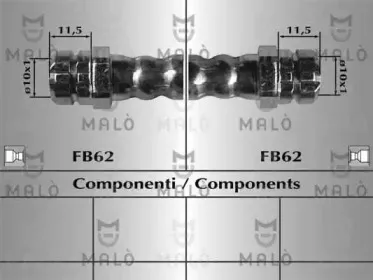80892 MALÒ Тормозной шланг