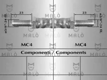 8453 MALÒ Тормозной шланг