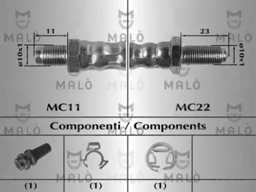 8420 MALÒ Тормозной шланг