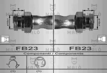 8486 MALÒ Тормозной шланг