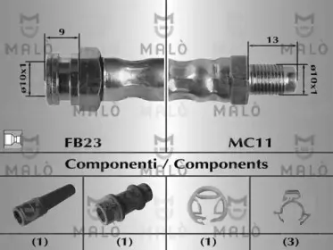 8571 MALÒ Тормозной шланг