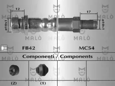 8608 MALÒ Тормозной шланг
