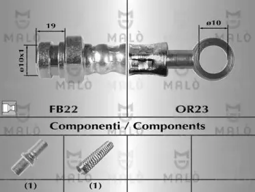 8694 MALÒ Тормозной шланг