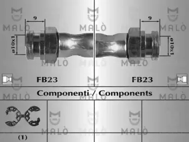 8921 MALÒ Тормозной шланг