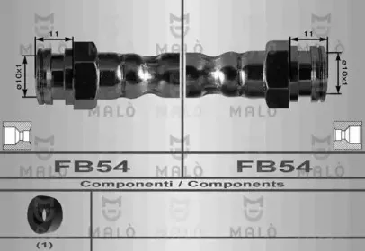 8969 MALÒ Тормозной шланг