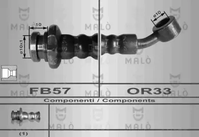 8993 MALÒ Тормозной шланг