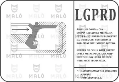 672PRDA MALÒ Уплотняющее кольцо, ступенчатая коробка передач