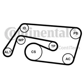 6PK2260K2 CONTITECH Поликлиновой ременный комплект