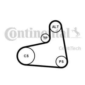 6PK906K3 CONTITECH Поликлиновой ременный комплект