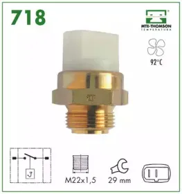 718 MTE-THOMSON Термовыключатель, вентилятор радиатора