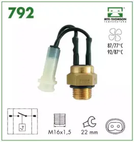 792 MTE-THOMSON Термовыключатель, вентилятор радиатора
