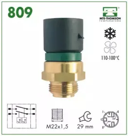 809 MTE-THOMSON Термовыключатель, вентилятор радиатора