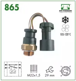 865 MTE-THOMSON Термовыключатель, вентилятор радиатора