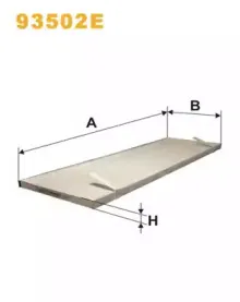 93502E WIX FILTERS Фильтр, воздух во внутренном пространстве