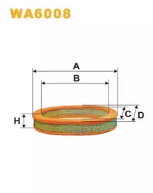 WA6008 WIX FILTERS Воздушный фильтр