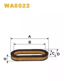 WA6022 WIX FILTERS Воздушный фильтр