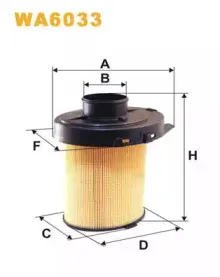 WA6033 WIX FILTERS Воздушный фильтр