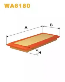 WA6180 WIX FILTERS Воздушный фильтр