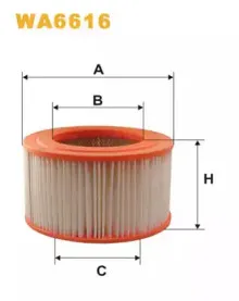 WA6616 WIX FILTERS Воздушный фильтр