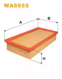 WA6655 WIX FILTERS Воздушный фильтр