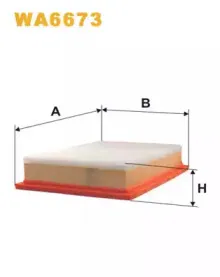 WA6673 WIX FILTERS Воздушный фильтр