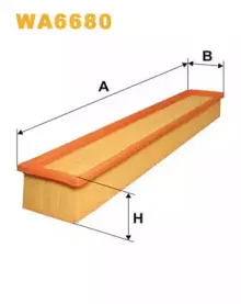 WA6680 WIX FILTERS Воздушный фильтр