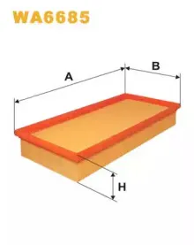 WA6685 WIX FILTERS Воздушный фильтр
