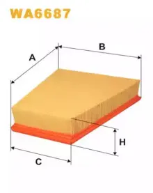 WA6687 WIX FILTERS Воздушный фильтр