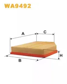 WA9492 WIX FILTERS Воздушный фильтр
