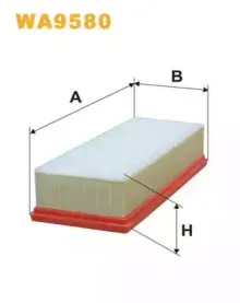 WA9580 WIX FILTERS Воздушный фильтр