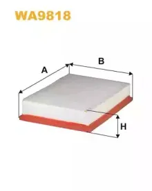 WA9818 WIX FILTERS Воздушный фильтр