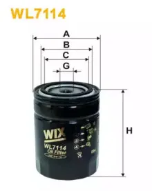 WL7114 WIX FILTERS Масляный фильтр