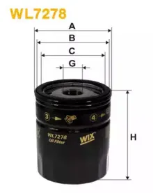 WL7278 WIX FILTERS Масляный фильтр