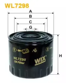 WL7298 WIX FILTERS Масляный фильтр
