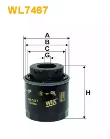WL7467 WIX FILTERS Масляный фильтр