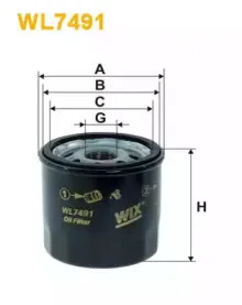 WL7491 WIX FILTERS Масляный фильтр