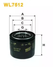 WL7512 WIX FILTERS Масляный фильтр