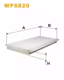 WP6820 WIX FILTERS Фильтр, воздух во внутренном пространстве