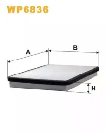 WP6836 WIX FILTERS Фильтр, воздух во внутренном пространстве