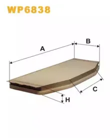 WP6838 WIX FILTERS Фильтр, воздух во внутренном пространстве