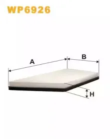 WP6926 WIX FILTERS Фильтр, воздух во внутренном пространстве