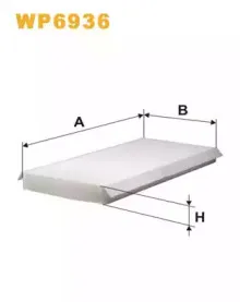 WP6936 WIX FILTERS Фильтр, воздух во внутренном пространстве